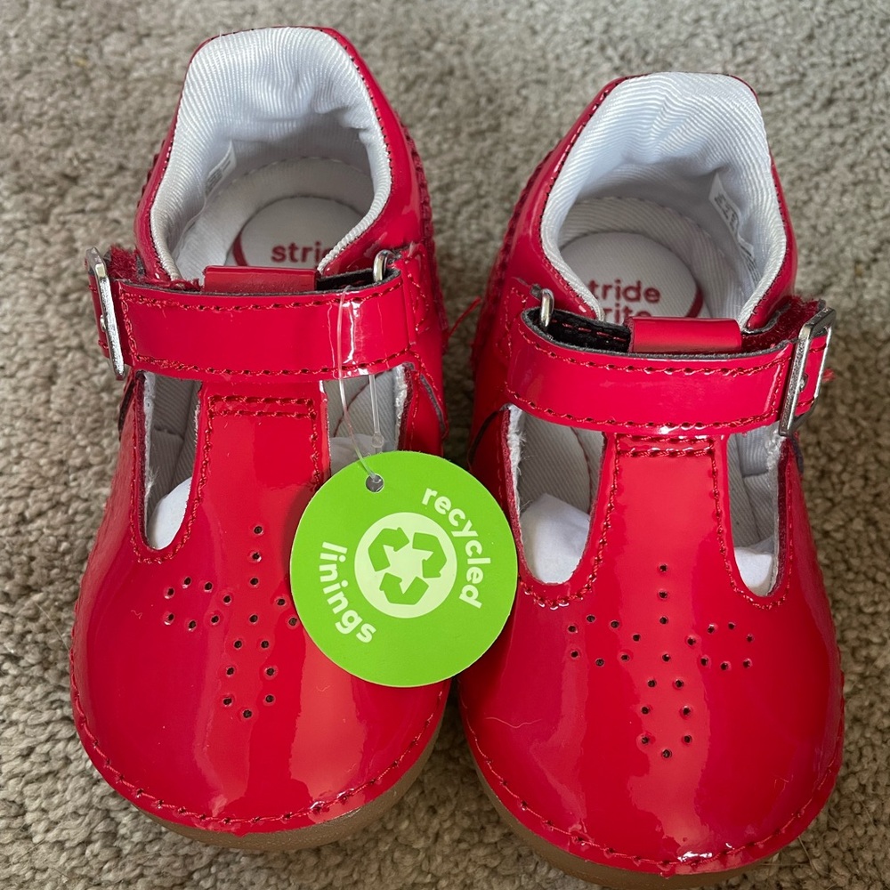 Red toddler Mary Janes